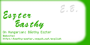 eszter basthy business card