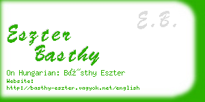 eszter basthy business card